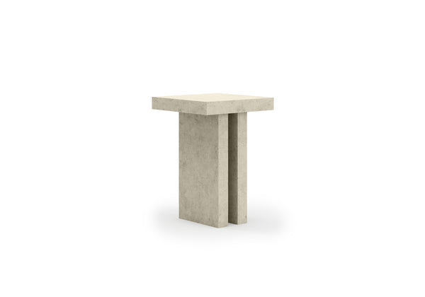 Santi Travertine Side Coffee Table